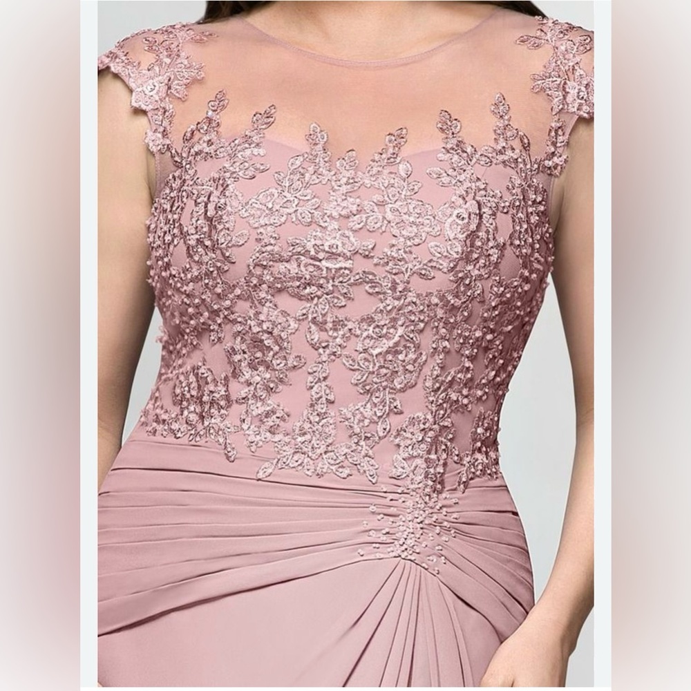 AZAZIE NWT "Libby" Mother/Aunt of the Bride Dusty Rose Bridesmaid/Prom Dress 6 - Picture 5 of 16